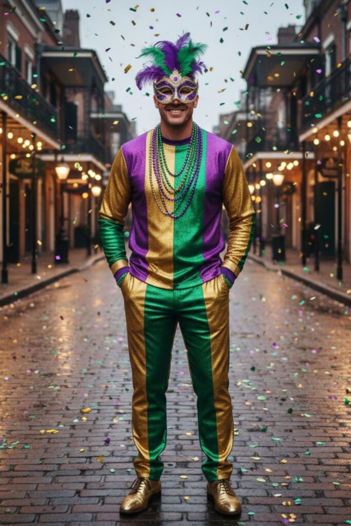 11. Color Block Shirt and Pants