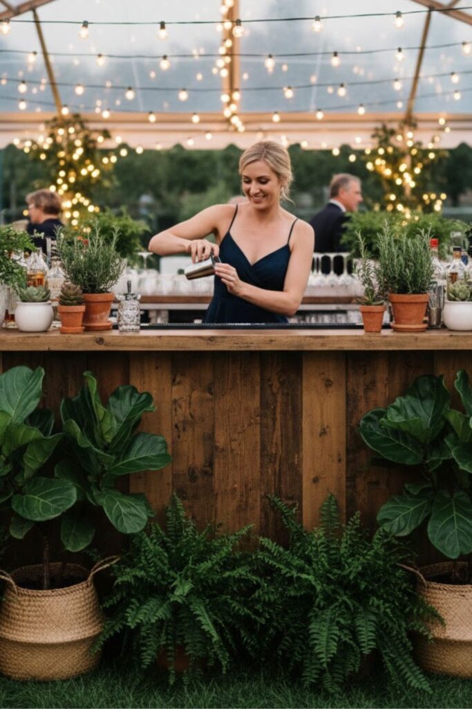 11. Decorate the Bar Area with Plants