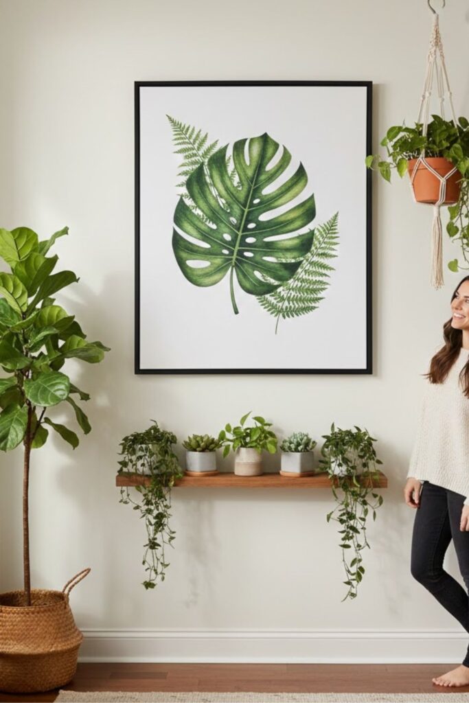 11. Design a Large Statement Piece with Surrounding Plants