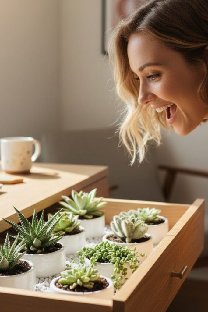 11. Desk Drawer Mini Garden