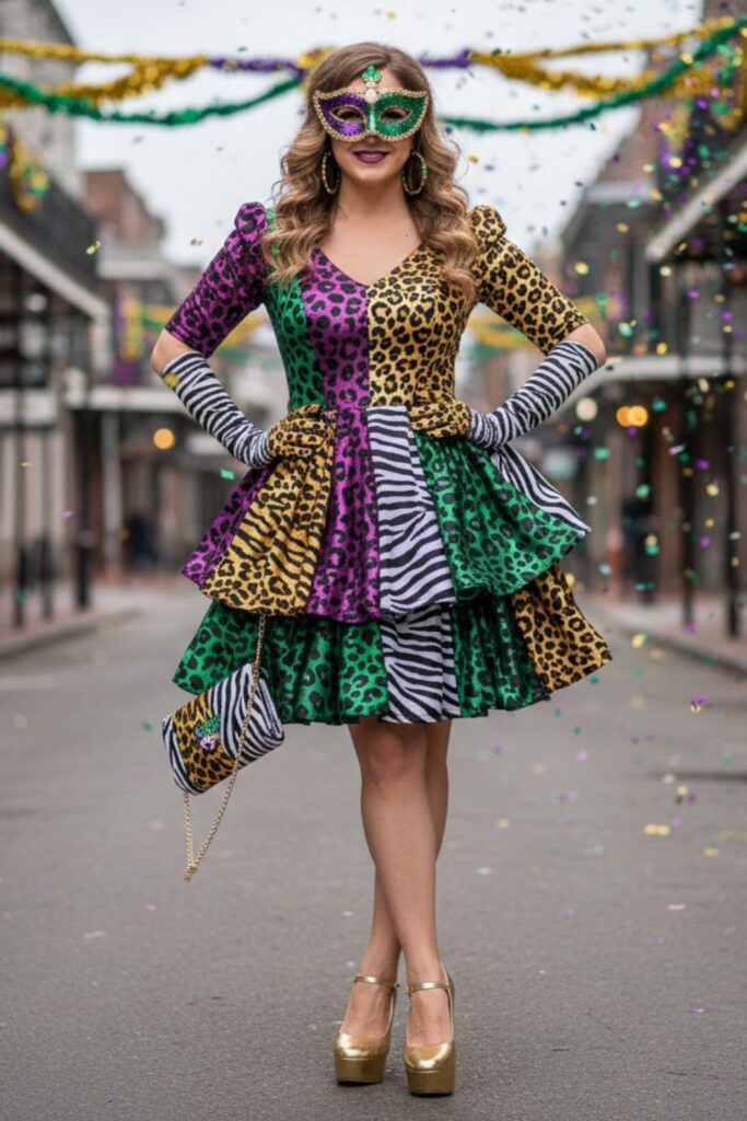 11. Mardi Gras Animal Print Costume