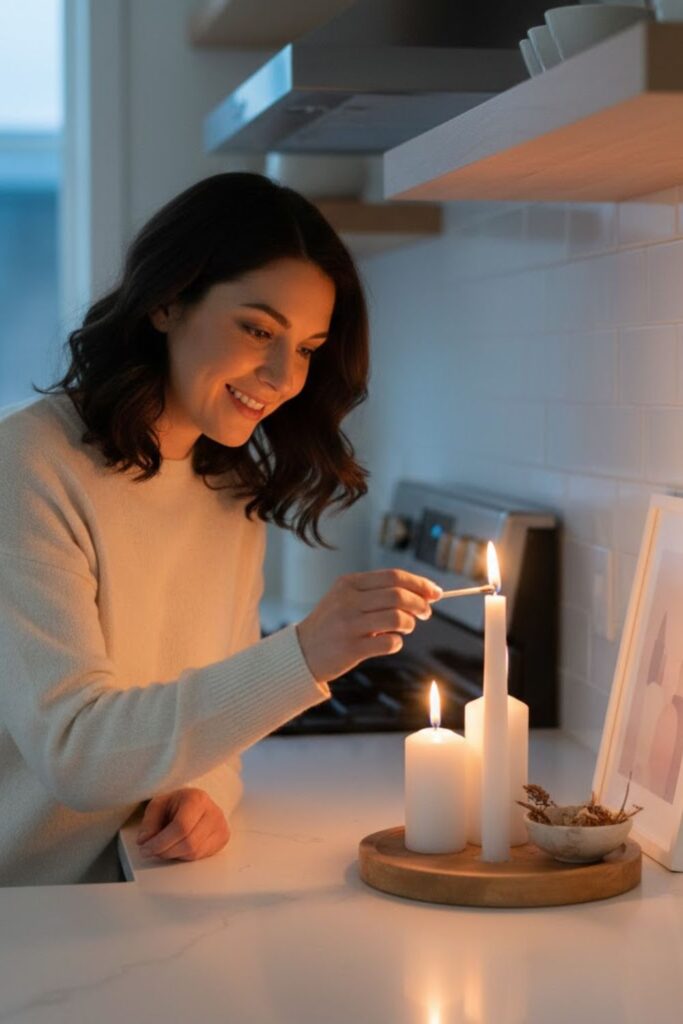 11. Small Tray with Candles