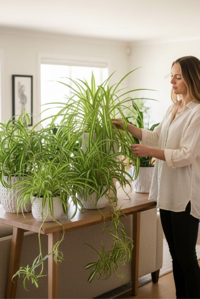 11. Spider Plant as Room Divider Feature