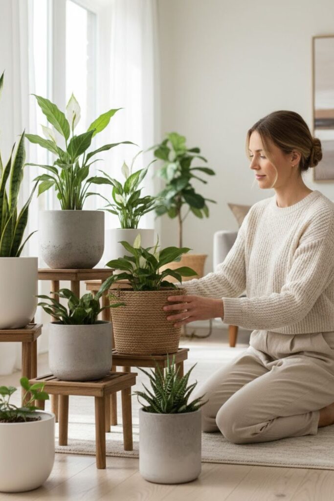 11. Style Plant Stands with Decorative Pots