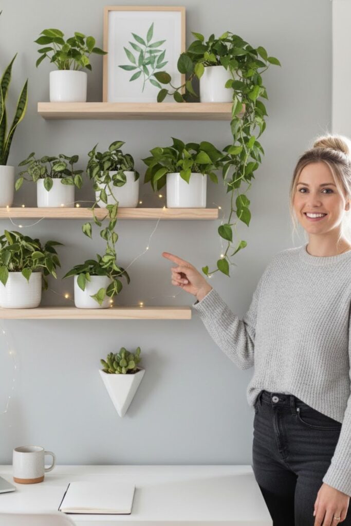 12. Create a Small Office Plant Wall