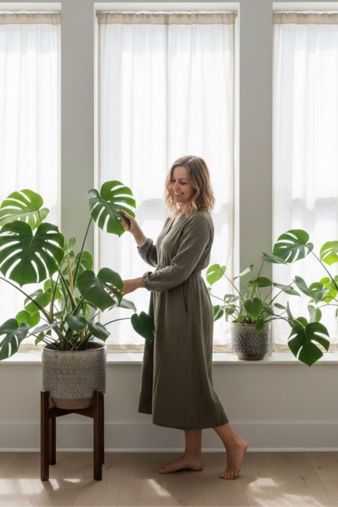 12. Create a Window Garden with Monsteras