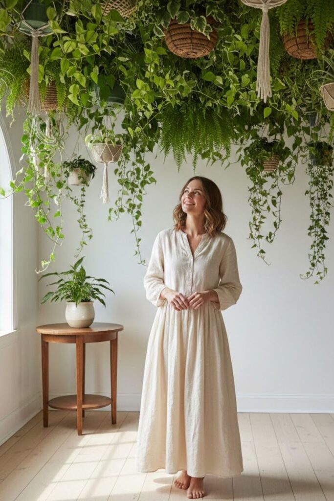 12. Entryway Ceiling Greenery