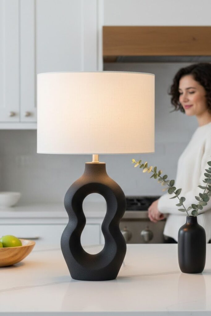 12. Kitchen Counter Lamps Decor With Sculptural Bases