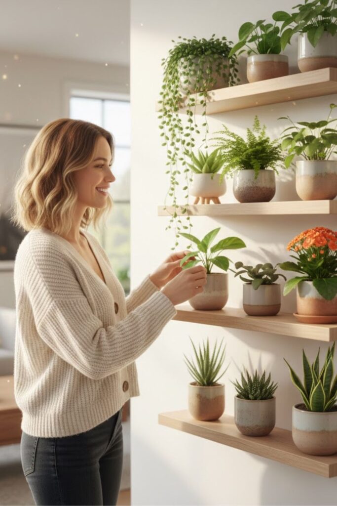 12. Picture-Ledge Planter Display
