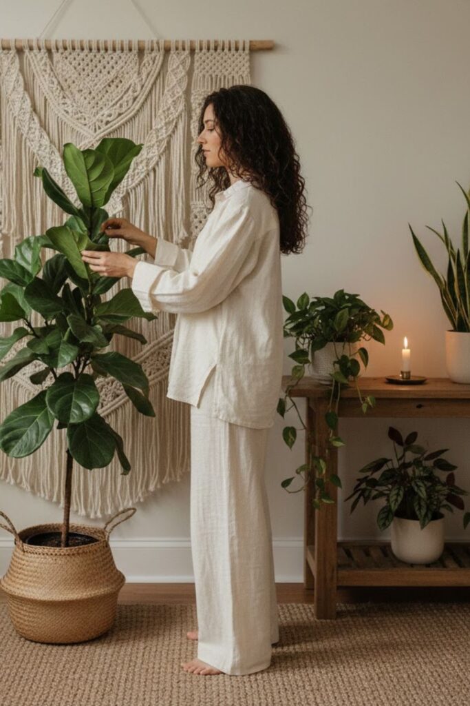 12. Plants with Textile Backdrops