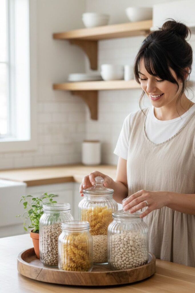12. Textured Glass Jars