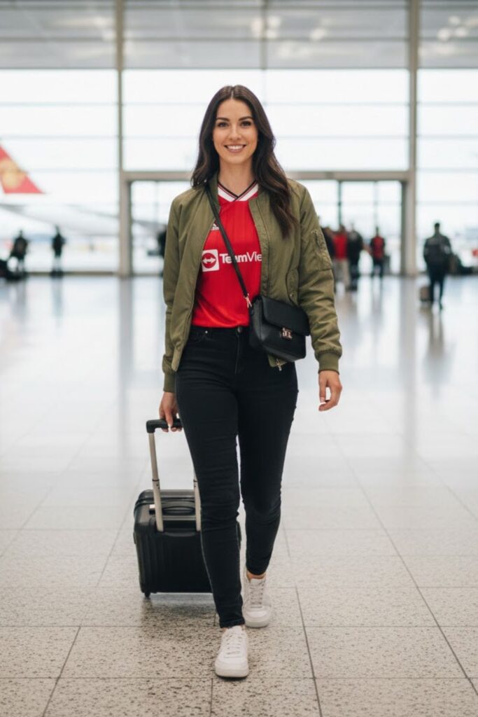 12. Travel Outfit with Lightweight Jacket