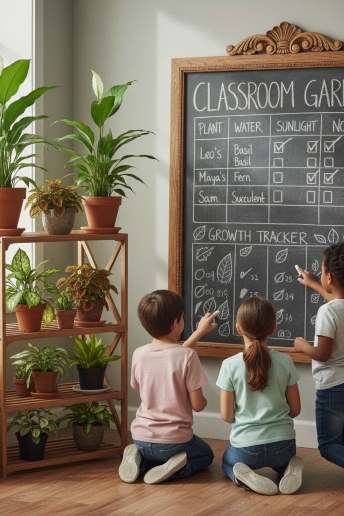 13. Chalkboard Plant Care Checklist