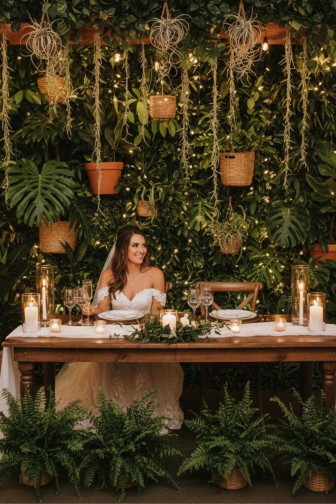 13. Create a Green Backdrop for the Head Table