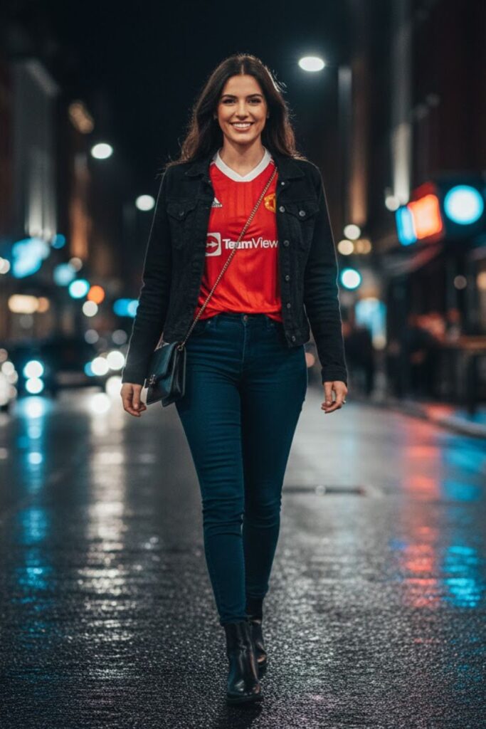 13. Night Out Look with Dark Denim
