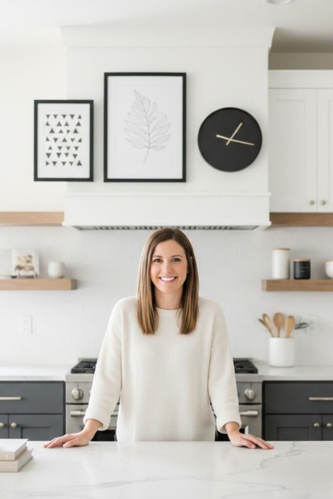 14. Accent Wall Decor Above Counter