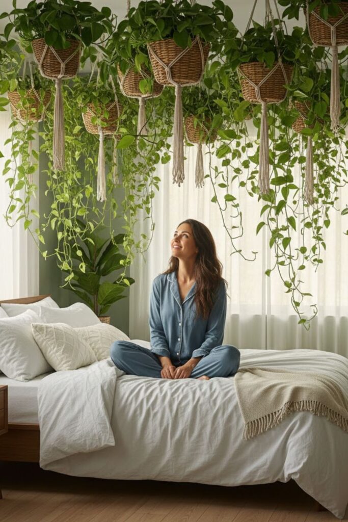 14. Bedroom Ceiling Plant Features