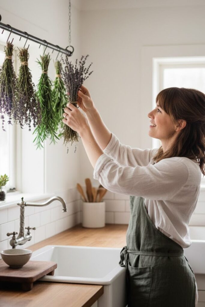 14. Hanging Herbs or Dried Flowers