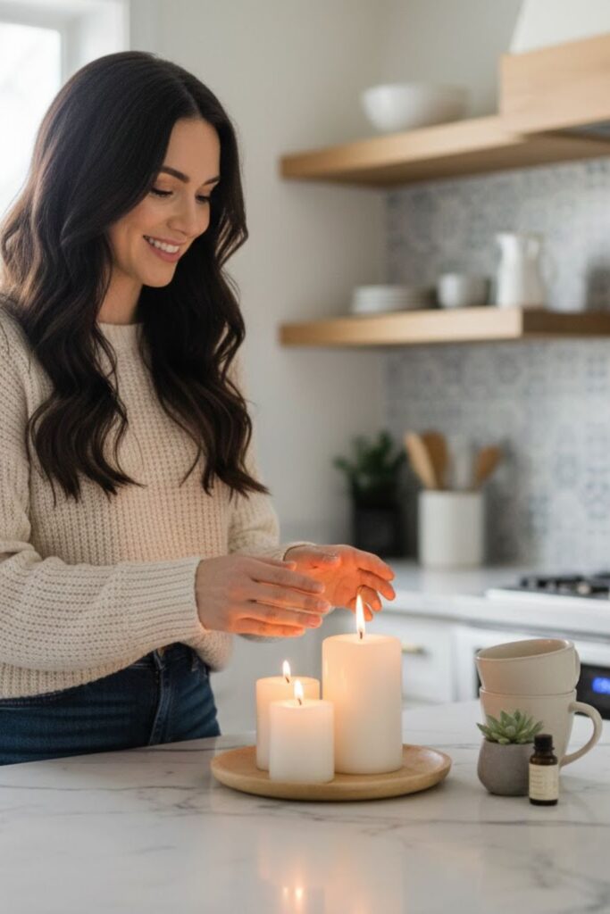 14. Minimalist Candle Arrangements