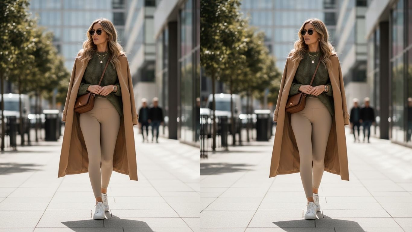 15 Beige Leggings Outfit Ideas to Elevate Everyday Casual Style