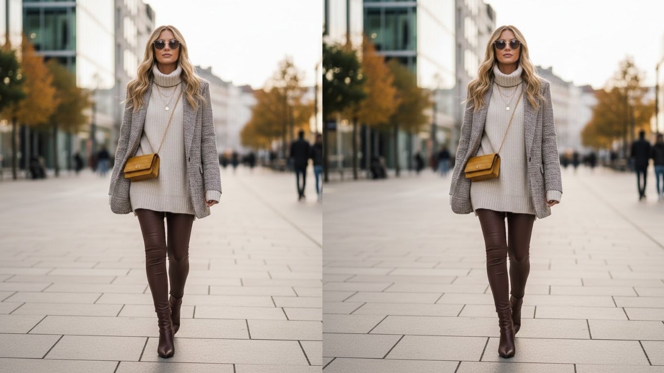 15 Brown Leggings Outfit Ideas to Refresh Your Wardrobe Today