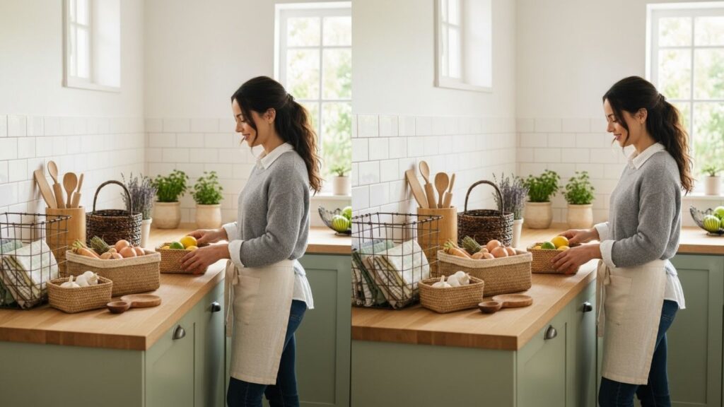 15 Kitchen Counter Basket Decor Ideas