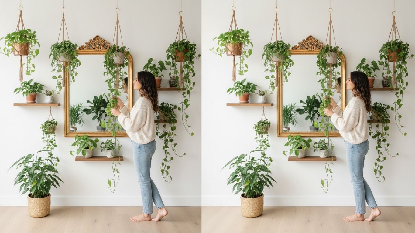 15 Mirror and Plant Wall Decor Ideas for Stylish Homes