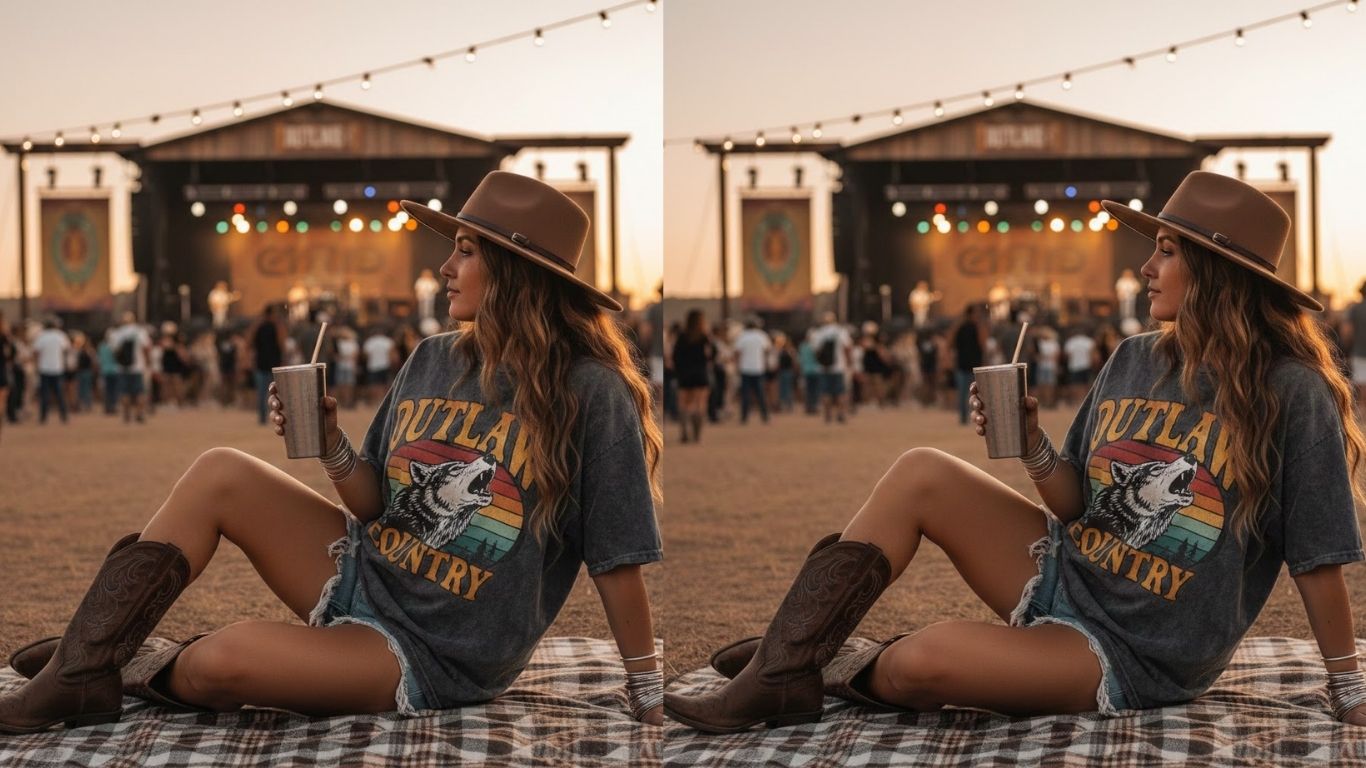 15 Oversized T-Shirt Country Concert Outfit Ideas for Relaxed Style