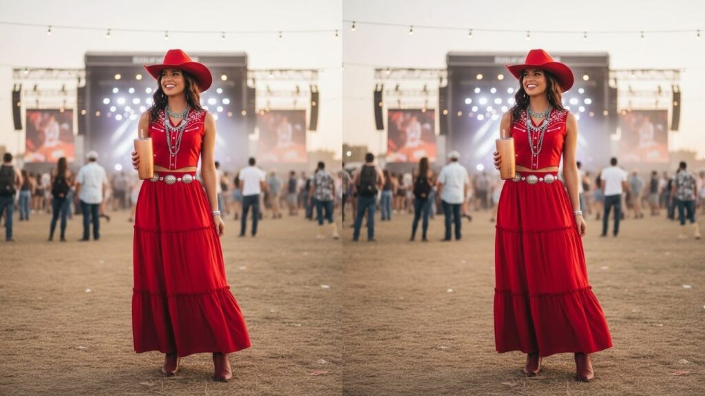 15 Red Country Concert Outfit Ideas