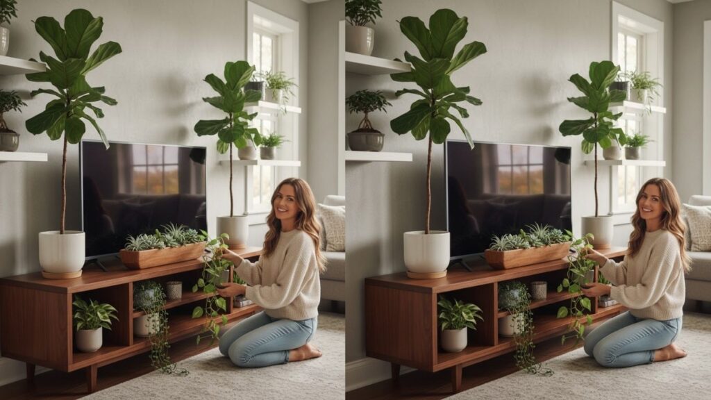 15 TV Unit Plant Decor Ideas