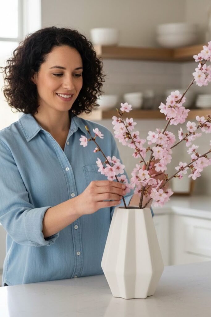 15. Geometric Vase with Seasonal Branches