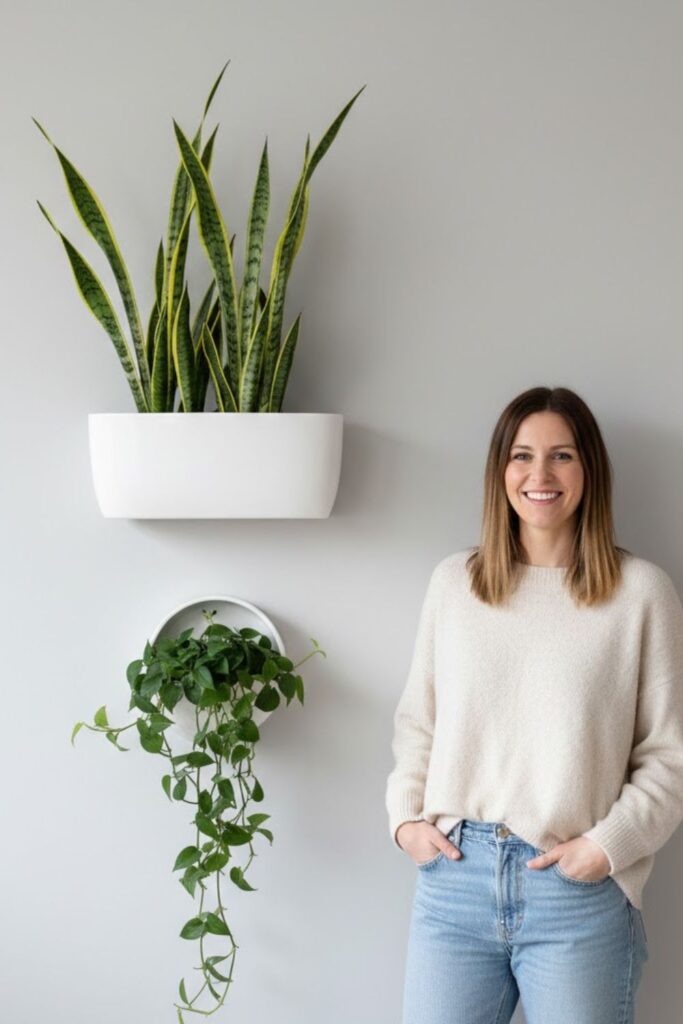 15. Go Minimal with Statement Wall Plants