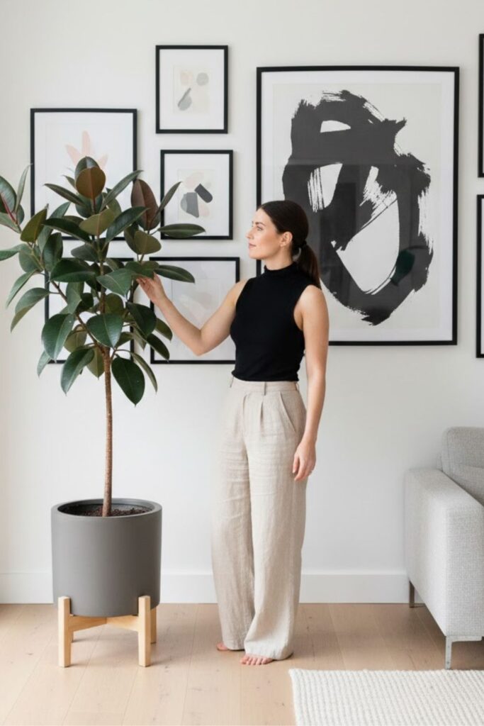 15. Mix with Modern Art and Decor