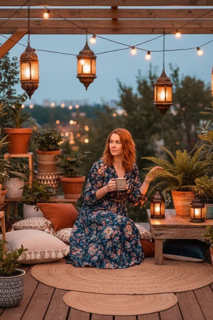 15. Outdoor Boho Plant Spaces