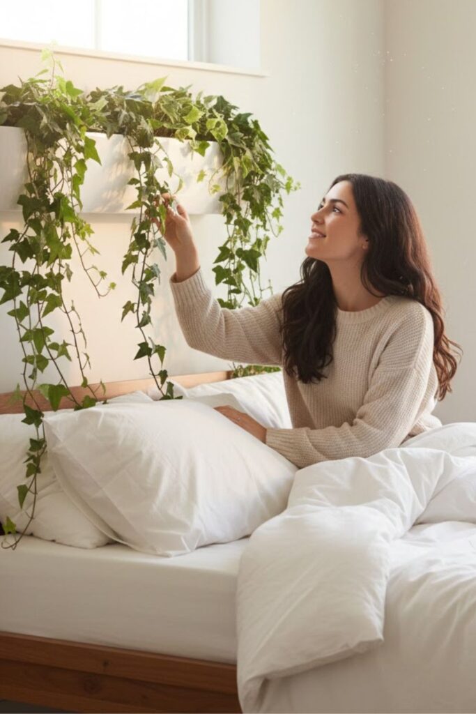 15. Plant Headboard Feature