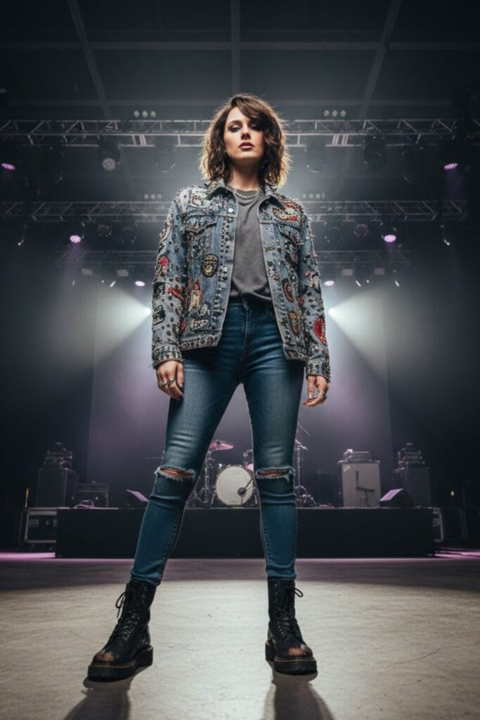 15. Statement Jacket with Simple Basics