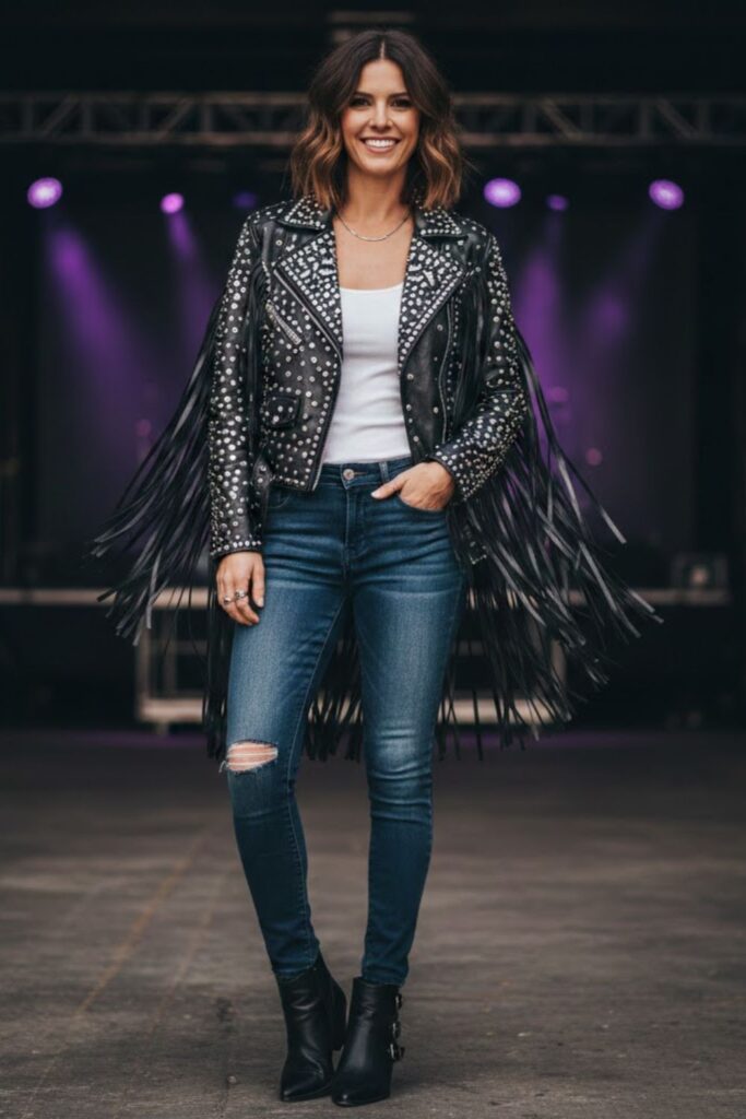 15. Statement Jacket with Simple Basics