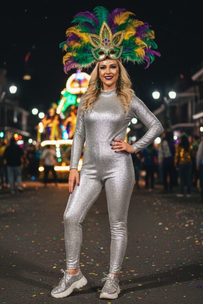 2. Glittery Jumpsuit Vibes