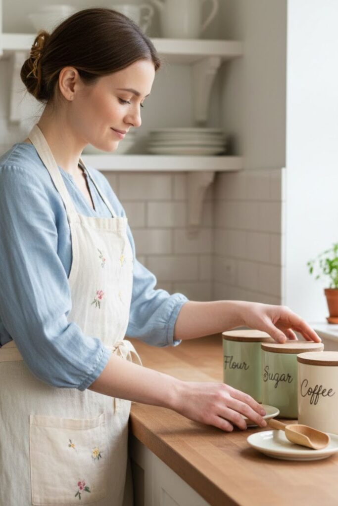 2. Light Colored Canisters for Everyday Essentials
