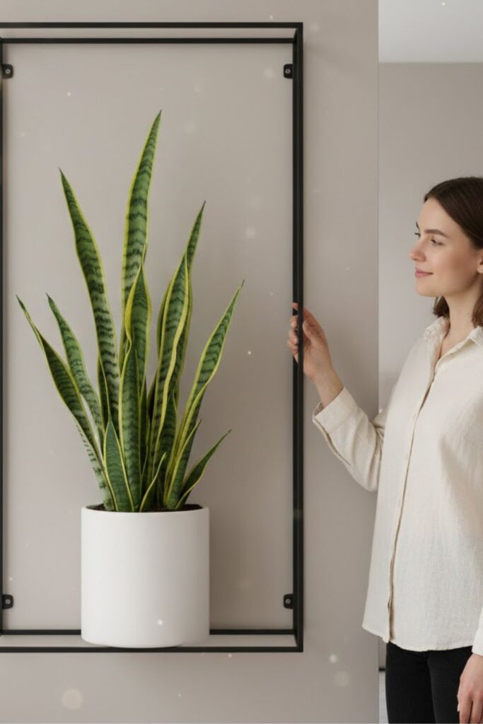 2. Minimalist Frame with Single Plant