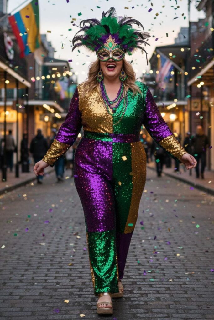 2. Sequined Jumpsuit