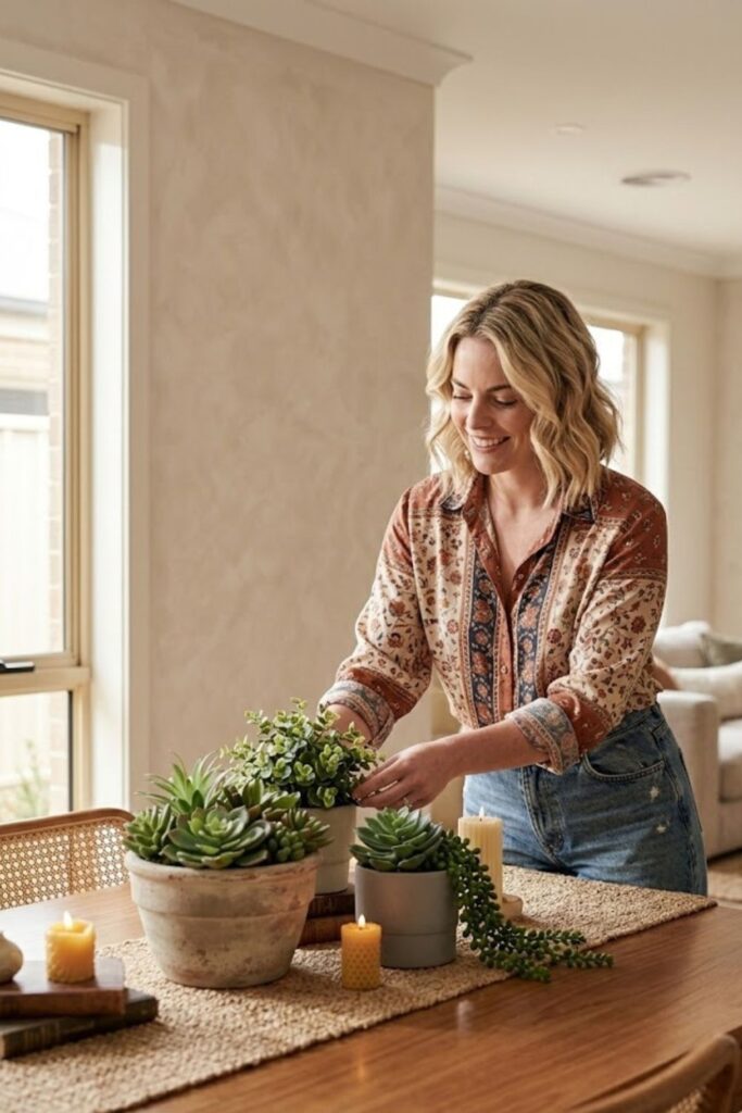 3. Design a Low-Maintenance Dining Table Centerpiece