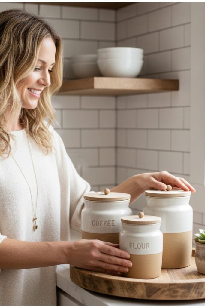 3. Handmade Ceramic Canisters