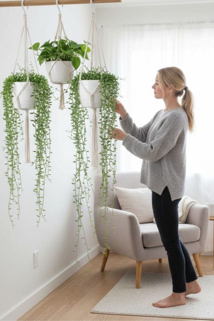 3. Hanging Plants Near Windows