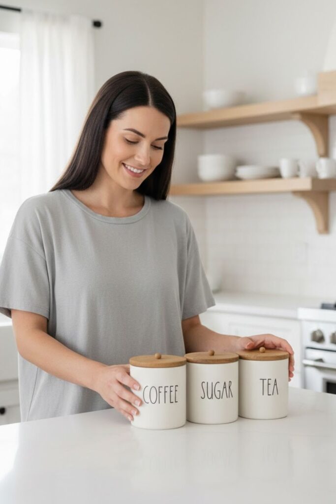 3. Minimalist Ceramic Canisters