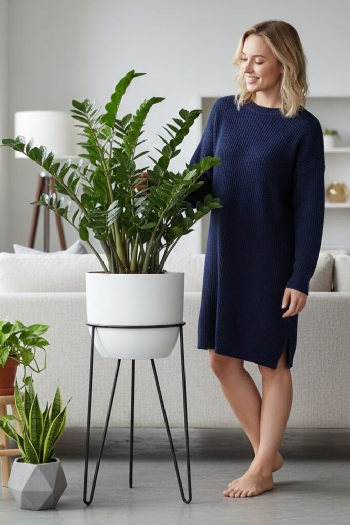 3. Pair with a Modern Plant Stand