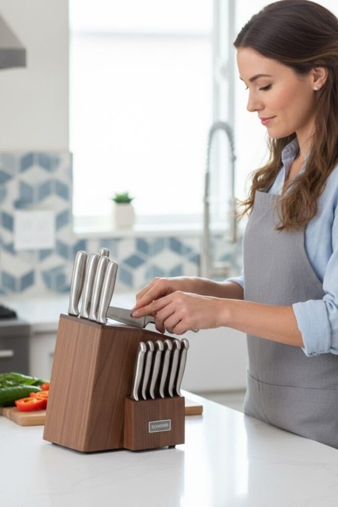 3. Stylish Knife Block for Functional Elegance