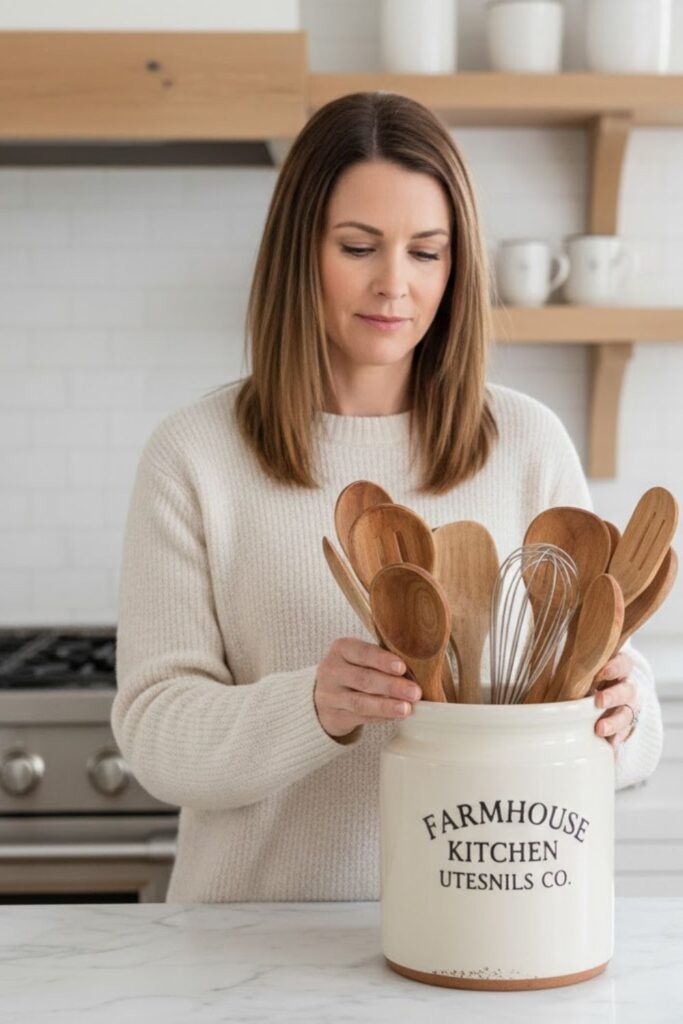 3. Use Ceramic Croks for Utensils