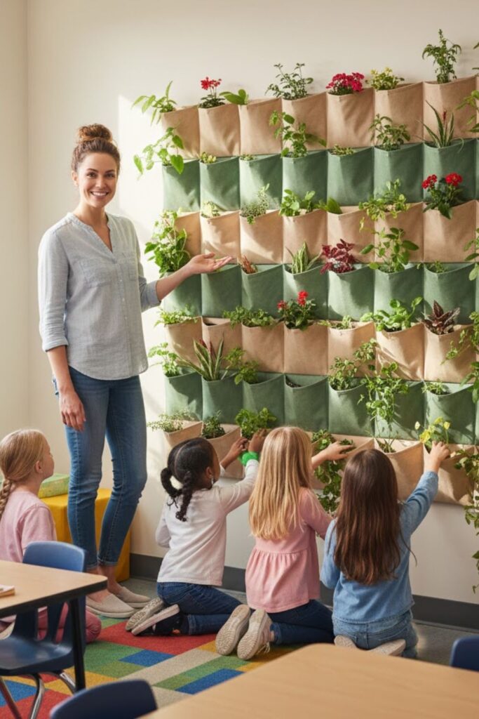 3. Wall Pocket Planters for Living Displays