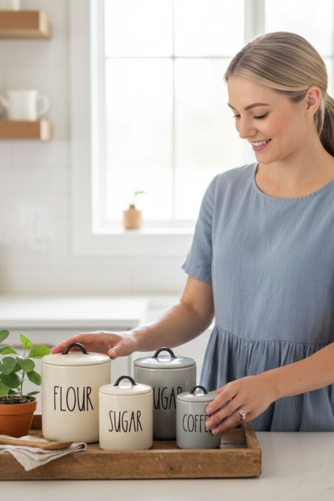 4. Ceramic Canisters for Functional Style